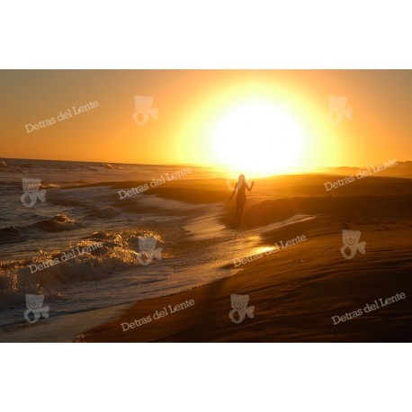 Personas, paisajes y puesta de sol
