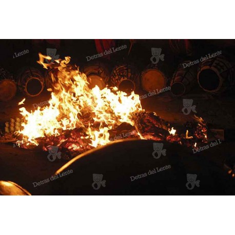 Templando lonjas al fuego