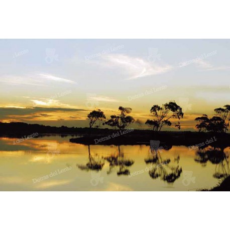 Atardecer sobre Laguna del Sauce