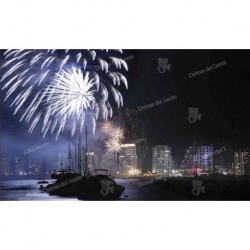 Fuegos artificiales en la noche