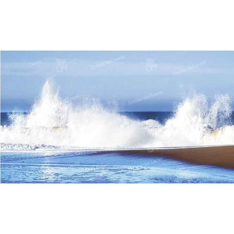 Olas rompientes sobre la arena