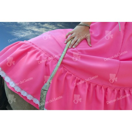 Pollera rosara y revenque