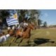 Gaucho con la bandera uruguaya
